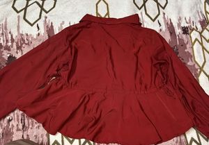 Red Peplum Top