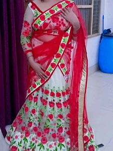 Beautiful flower embroidered lehenga