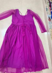 Elegant Purple Net Dress || Used One time