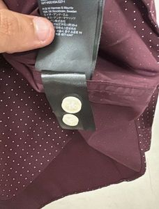 H&amp;M Maroon Slim Fit Formal Shirt