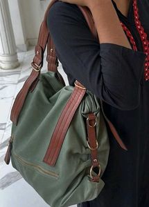 Women's Faux Leather Solid Tote Bag