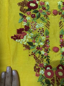 Yellow Kurti With Dupatta