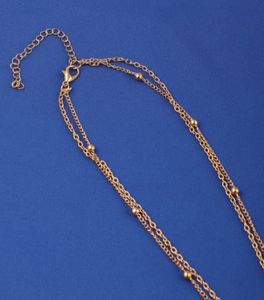 Shein Layered Gold Tone Pendant Necklace