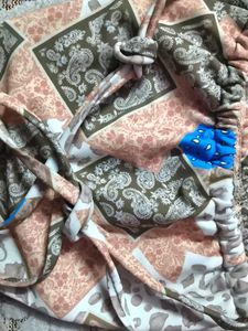 Boho Patchwork Drawstring Pouch Bag