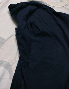 Navy blue body fitted top