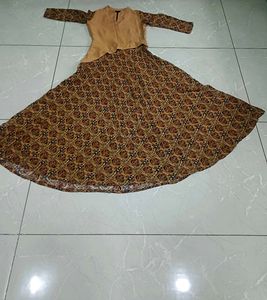 Ethnic printed long gown