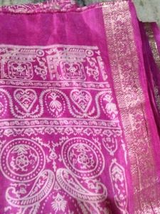 Vibrant Pink Ethnic Saree