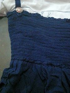 Dark Blue And White Dress