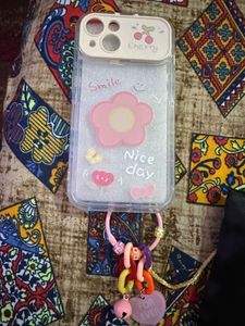Cute Cherry Phone Case with Charm