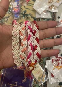 Set of 4 Braided Beaded Bracelets