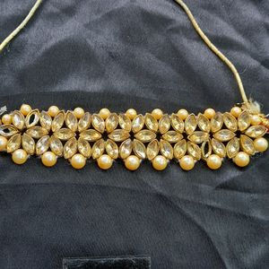 Elegant Pearl &amp; Crystal Choker Set
