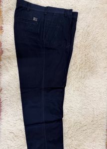 Men's Dark Blue Striped Trousers