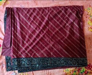 Maroon Siroski Work Saree