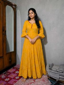 Beautiful Yellow Ethnic Gown