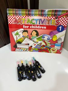 Art Activities Book with Highlighters Set