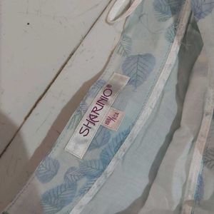 Lightweight Sheer Blue Print Skirt