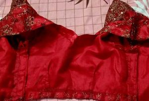 Maroon &amp; Gold Sequin Blouse