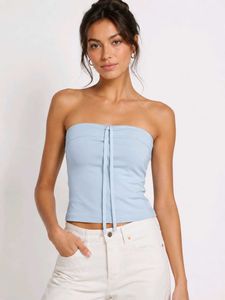 Light Blue tube Top with Tie