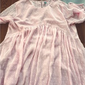 Baby pink dress for evening