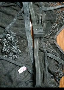 Lace Trimmed Bra and Panty Set