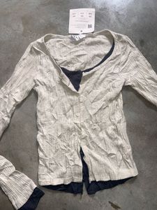 women's long sleeve layered-effect top