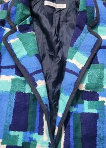Vibrant Abstract Print Blazer Jacket