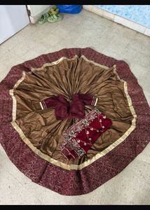 Navratri Chaniyacholi- Cherry red and brown