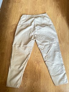 Beige Straight Leg Trousers