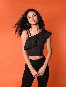 Black Sassy Crop Top