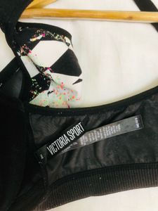 Victoria’s Secret Patterned Dual Zipper Sports Bra