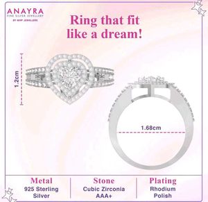 Heart Design Cubic Zirconia Ring