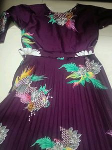 Beautiful Purple Floral Gown