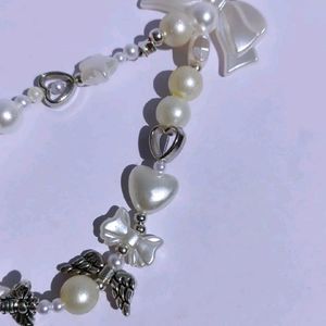 White pearl phone charm 🤍✨