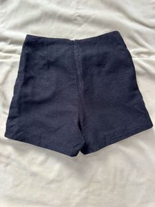 High-Waisted Dark Wash Shorts
