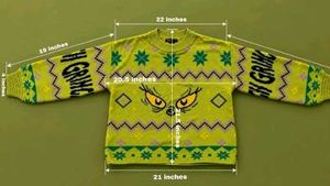 Grinch Face Knit Sweater