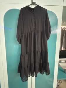 Elegant Black Tiered Dress