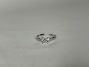 Cute Bow Ring with Crystal Accent