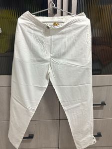 Classic White Cotton Kurti  Pants