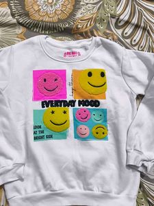 Smiley Face Graphic Sweatshirt for Kids