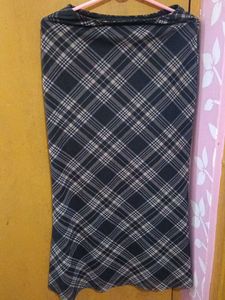 Savana checked mermaid skirt