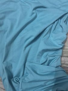 H&amp;M Teal Ruched Midi Dress