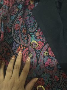 Vintage Floral Double-Breasted Blazer