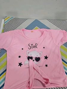 Cute Pink Cat T-Shirt &amp; umberella skirt