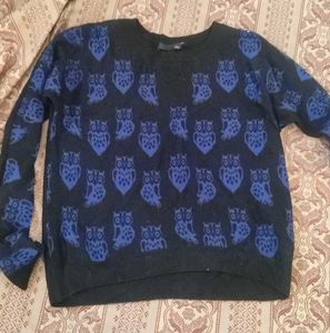 Cute Owl Print Sweater