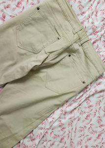 Off White Formal Pant For Ladies