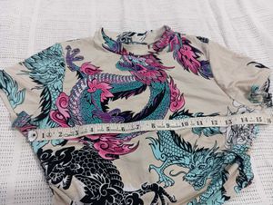 Dragon Print Crop Top