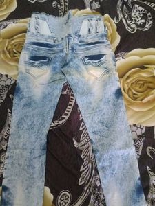 Stylish Distressed Blue Jeans