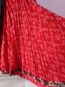 Bohemian Red Bandhani Print Maxi