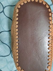Unique Plaid &amp; Crochet Crossbody Bag