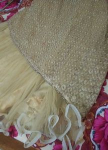 Gold Net Prom Dress